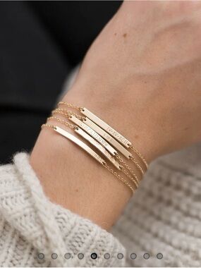 GLDN - 14k gold Getty Bar Bracelet - BTS “LIKE AN ECHO IN THE FOREST”